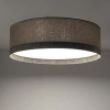 Okrągła lampa sufitowa LAGO 11680 tkaninowa do salonu szara