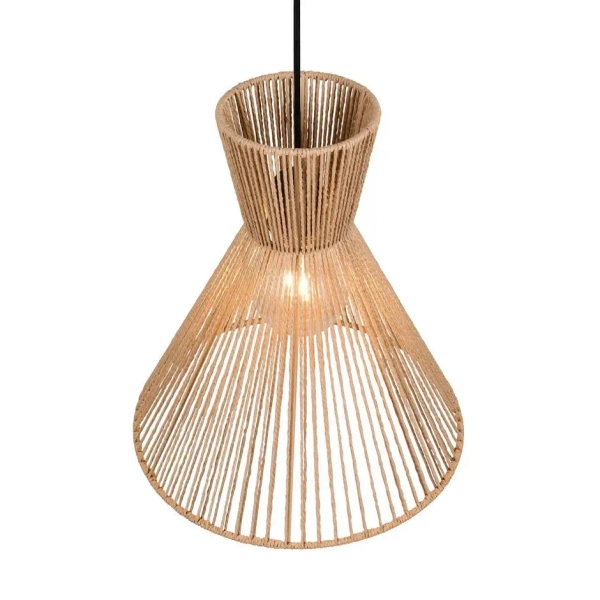 Wisząca lampa ekologiczna ROSALIE R36191036 czarny brązowy