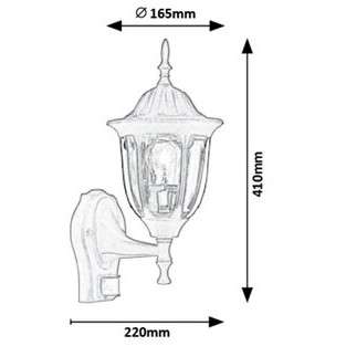 Lampa ścienna na taras Milano 7837 Rabalux IP43 z czujnikiem ruchu czarny mat