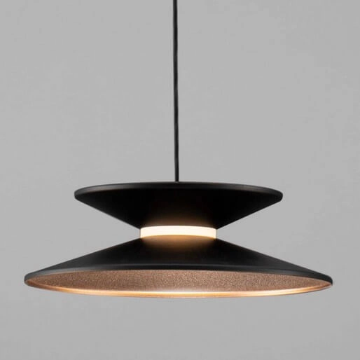 Zwisająca lampa nad stół GUANAY LE44741 LED 7W 3000K do jadalni czarna złota