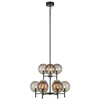 Loftowa LAMPA wisząca CROWN 107921 Markslojd skandynawska OPRAWA żyrandol ZWIS szklane kule balls sticks czarny przydymiony