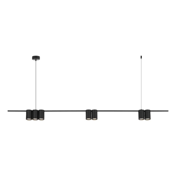 Podłużna lampa wisząca GENESIS ML0370 tuby metalowe czarne