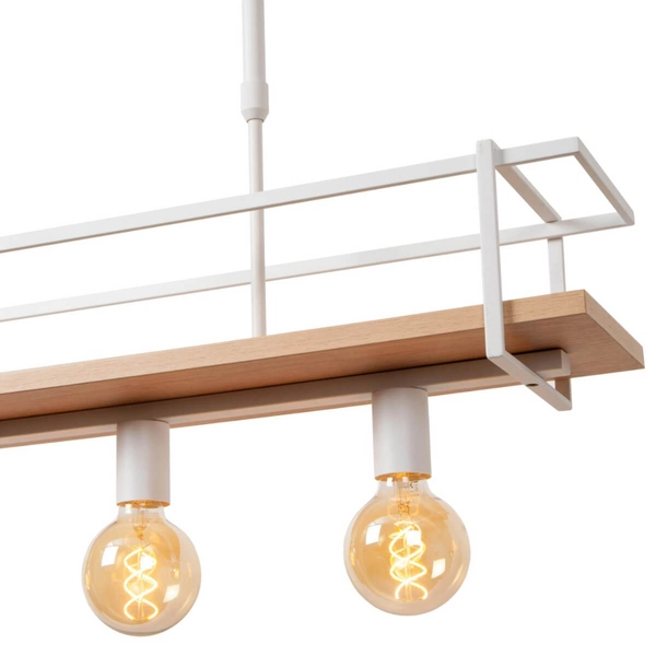 Kuchenna lampa wisząca Milonga 21432/04/31 drewniana biała