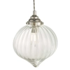 Szklana wisząca lampa Mya MYA0138 do salonu nad stół nikiel