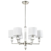Lampa wisząca do sypialni SUTTON P06446NI-WH biała nikiel