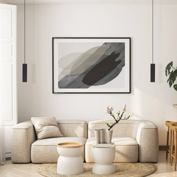 Zawieszana lampa Ander PND-28394-1-BK Italux zwis do jadalni rurka czarna