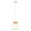 Nowoczesna lampa wisząca Duo 10078 tuba naturalna juta biały