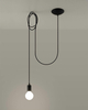 LAMPA wisząca SL.0369 podwieszana OPRAWKA na żarówkę zwis kabel przewód loft czarny