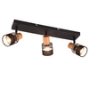 Lampa sufitowa Nandini 811700332 reflektorki regulowane drewno czarne