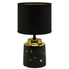 Ceramiczna LAMPKA stojąca HELENA 03788 Ideus stołowa LAMPA abażurowa czarna