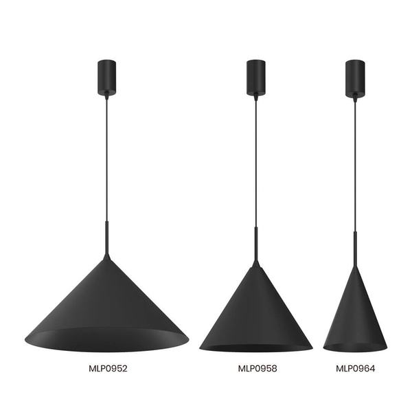 Lampa zwieszana Capital MLP0958 Milagro trójkątna metalowa czarny