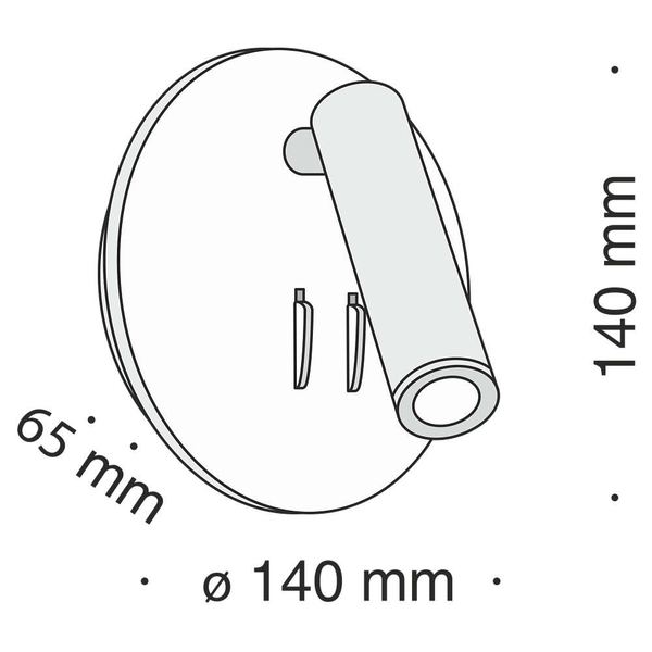 Regulowana LAMPA kinkiet IOS 176 C176-WL-01-6W-B Maytoni ścienna OPRAWA metalowa LED 6W 3000K tuba czarna