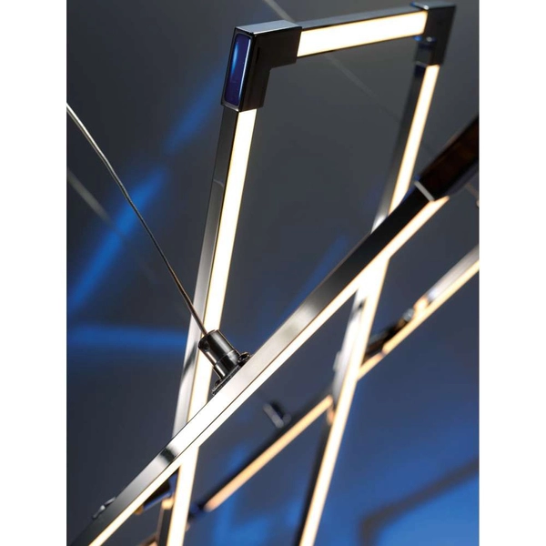LAMPA wisząca KSEROS A0033-321 Candellux metalowa OPRAWA prostokątna LED 45W 4000K ramki frames chrom