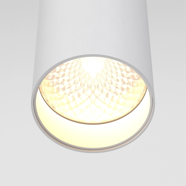 Tuba wisząca Focus LED P072PL-L12W3K-1 Maytoni 12W 3000K nad stół biała