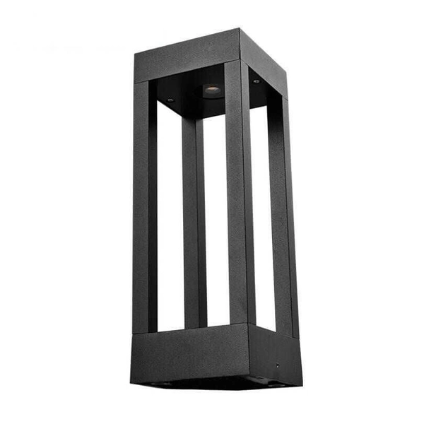 Stojąca lampa zewnętrzna QUBE-GLQ400WW 7W metalowa LED 7W 3000K IP65 czarna