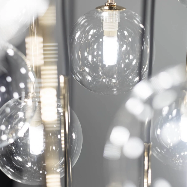 Kaskadowa lampa wisząca Aurora 10182 TK Lighting kule złota czarna