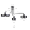 Plafon LAMPA sufitowa VASCO 31553 Sigma natynkowa OPRAWA metalowa na wysięgnikach czarna