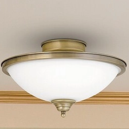 Sufitowa LAMPA plafon ELISETT 2759 Rabalux szklana OPRAWA kopuła natynkowa brązowa biała