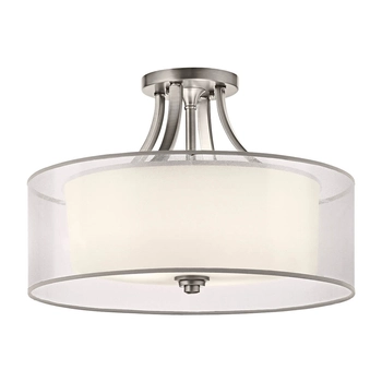 Natynkowa lampa okrąg Lacey KL-LACEY-SFM-AP Kichler szkło biały srebrny