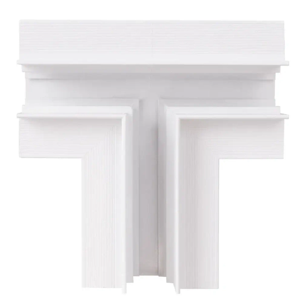 Szynowy magnetyczny lącznik-T MT0033 kątowy biały