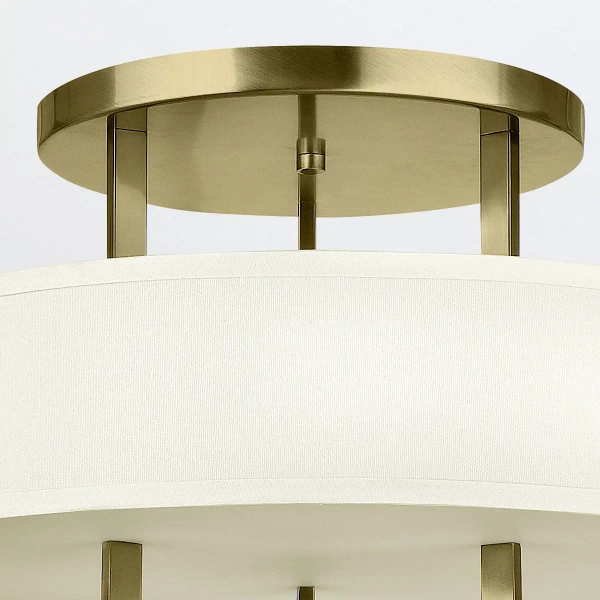 Sufitowa lampa do salonu Hampton HK-HAMPTON-SF-BB okrągła mosiądz