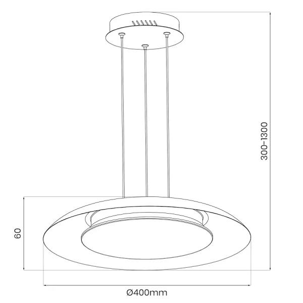 Lampa wisząca nad blatem Piattino ML1813 LED 30W 3000-6000K biały