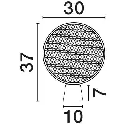 Ażurowa lampa stołowa z wtyczką COLVERZO LE45385 okrągła czarna drewniana