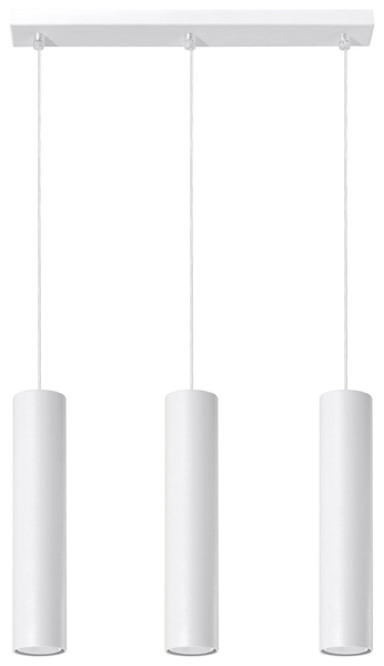 LAMPA wisząca SL.0325 metalowa OPRAWA zwis tuby białe