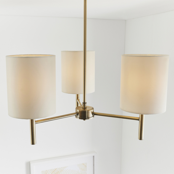 Lampa sufitowa do salonu BRIO-3AB Endon potrójna biała