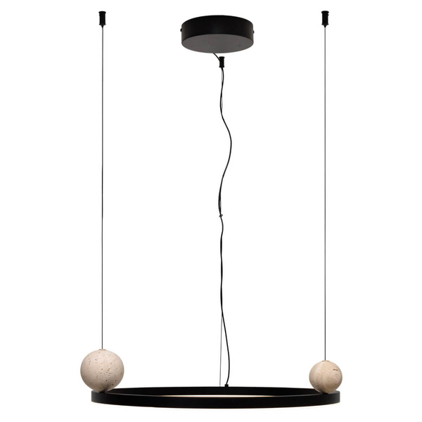 Pierścieniowa lampa wisząca SOLARIS P0613 LED 35W 3000K ring czarny