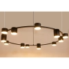 Żyrandol do jadalni okrąg Kodo 12 41339 nad stół downlight czarny