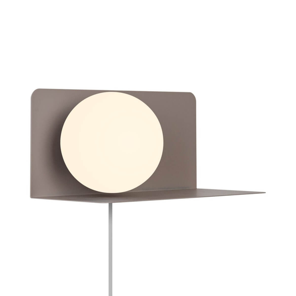 Szklana lampa ścienna LILIBETH 2312931018 kula brązowy