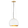 Lampa wisząca do salonu QN-NULA-1P misa złota biała