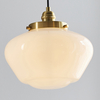 Lampa wisząca L&-197692 Light& szklany klosz mleczny mosiądz