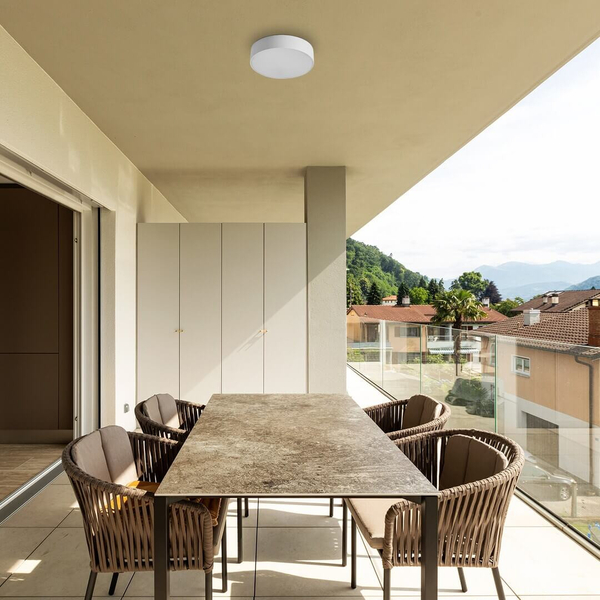 Sufitowa LAMPA plafon TARTU 7893 Rabalux metalowa OPRAWA okrągła LED 18W 2800K - 6000K plafoniera do łazienki IP44 biała
