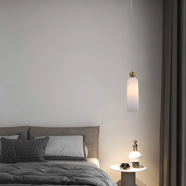 Lampa wisząca Piega LP-939/1P white Light Prestige jednopłomienny zwis biały do sypialni