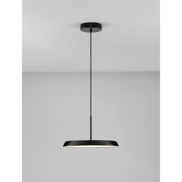 Okrągła lampa wisząca FOVENTO LE45440 LED 27W 3000K metalowa czarna