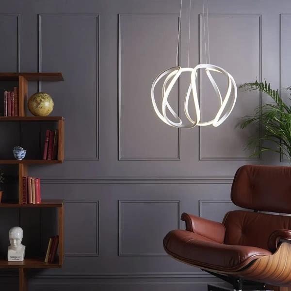 Ledowa wisząca lampa Alonsa ALO012 LED 16W 3000K ringi biały