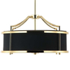 LAMPA okrągła Stanza Gold Nero S Orlicki Design wisząca OPRAWA abażurowa w stylu klasycznym czarna złota