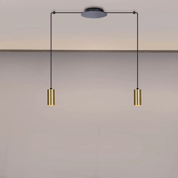 Wisząca lampa minimalistyczna Vigo K-4891 metalowe oprawki patyna