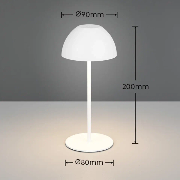 Lampka nocna grzybek ORTIZ R55601131 LED 2W 3000K IP44 dotykowa biały