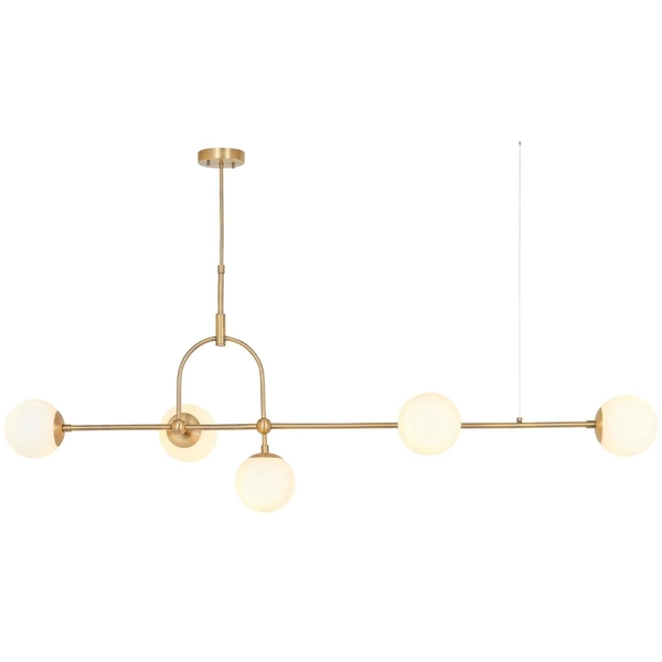 Lampa wisząca L&-191893 Light& art deco kule szklane mosiądz biały