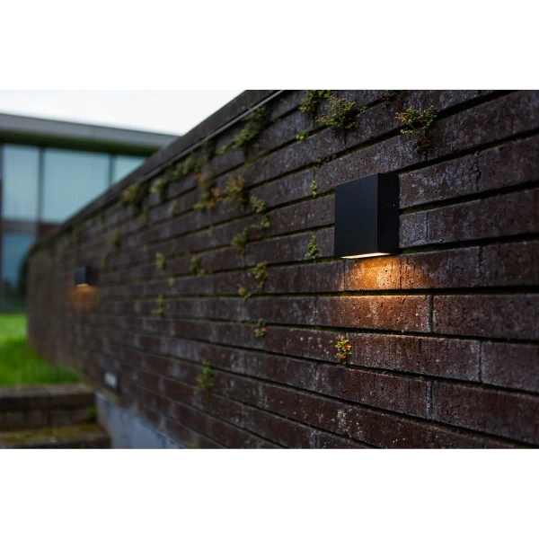 Ścienna LAMPA zewnętrzna GEMINI XF 5104002012 Lutec kinkiet OPRAWA metalowa LED 9W 3000K kwadratowa IP54 czarna