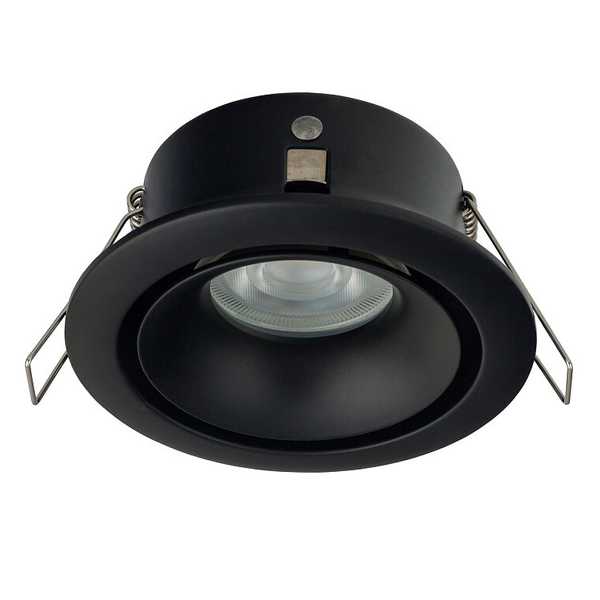 Łazienkowa lampa do zabudowy Foxtrot 8374 czarne oczko metalowe