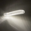 Owalna lampa wisząca LUXORA 11707 LED 40W 3000K kryształowa nikiel