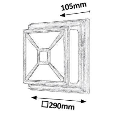 Zewnętrzna LAMPA ścienna DARIUS 8190 Rabalux elewacyjna OPRAWA kwadratowy kinkiet outdoor do ogrodu IP54 antyczne złoto