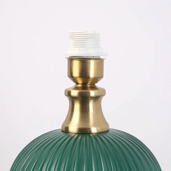 Abażurowa lampka stołowa Tamiza LP-1515/1T big green zielona złota
