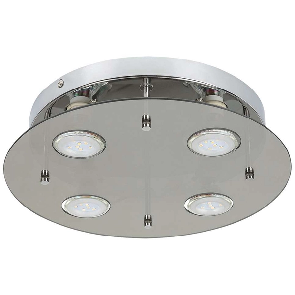 Plafon LAMPA sufitowa NAOMI 2644 Rabalux okrągła OPRAWA przydymiona chrom