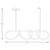 Salonowa lampa wisząca Balbo 20006PM-GD Zumaline LED 45W 3000-6000K złota