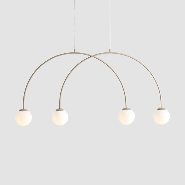 Zwisająca lampa molekułowa UNA 1116L17_S Aldex nad stół beżowa